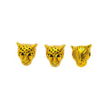 Leopard Head Bead in 3 Metal Finishes for Jewelry Making view 2