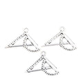 Triangle Ruler Vintage Metal Charm Pendant for Jewelry Making view 2