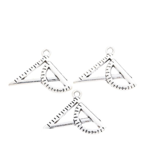 Triangle Ruler metal charm shown in a second product arrangement