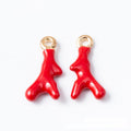 Colorful Enamel Antler Metal Charms in Five Colors view 2