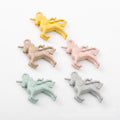Running Unicorn Pendant Charm in Five Pastel Colors view 2