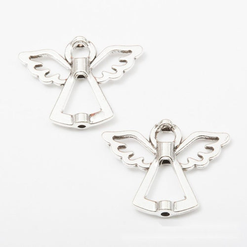 Front and reverse views of the open angel bead in one finish
