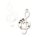 Treble Clef Metal Charm 2 Finish Options Craft Supply view 2