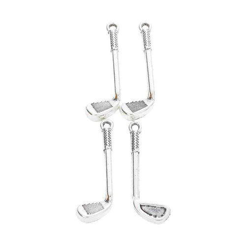 Close view of the golf club charm surface and relief