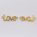 Script Love Double Loop Jewelry Connector Component view 2