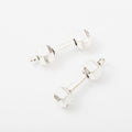 Vintage Barbell Charms in Antique Silver Finish for Jewelry Making view 2