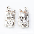 2-Finish Lucky Cat Metal Jewelry Components for Crafts view 2