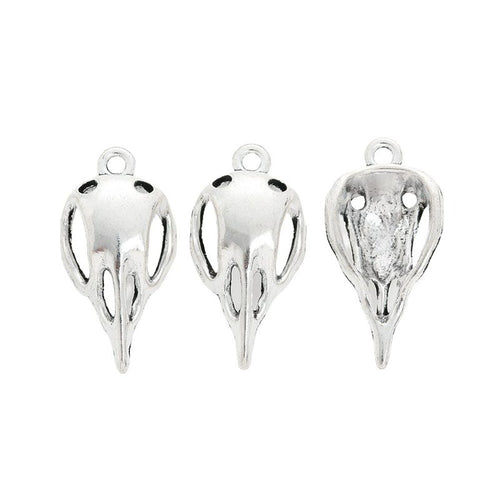 Grouped bird skull components showing repeated front details and finish
