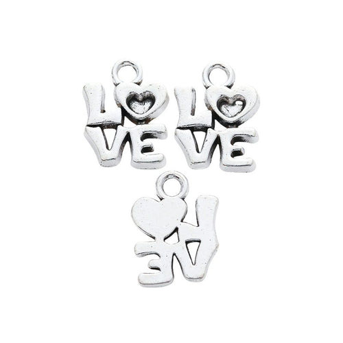 Metal LOVE letter connector, front detail shown in the product image