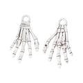 Skeletal Hand Charm In 3 Metal Finishes For Jewelry Making view 2
