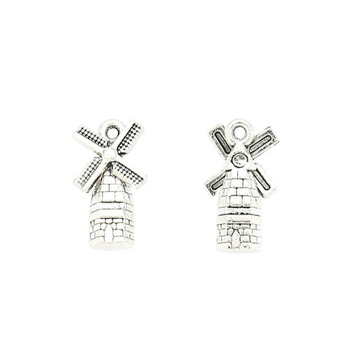 Windmill Charm front and reverse details on a white background