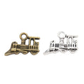 Steam Locomotive Vintage Metal Charm Pendant for Jewelry Making view 2