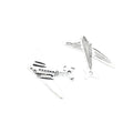 Airplane Metal Charm Pendant with Detailed Wings for Jewelry Making view 2