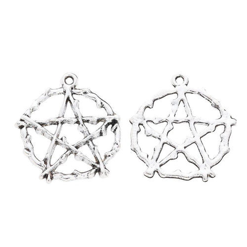 Open pentagram circle charms shown in product image 2