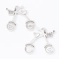 Heart Bicycle Metal Charm Pendant For Jewelry Making view 2