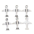 Front View Airplane Metal Charm Pendant for Jewelry Making view 2