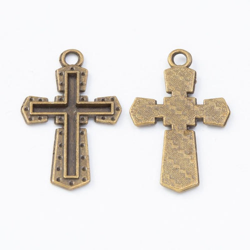 Closer front view of the layered cross shape and surface details.