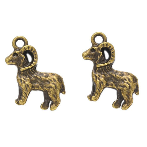 Additional front and reverse view of the ram charm