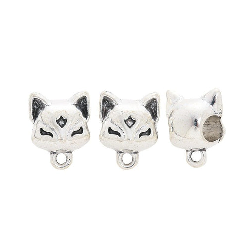 Grouped view of the fox head three way bail bead from the front