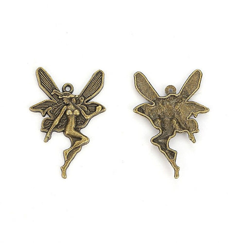 Close view showing the front and reverse details of the fairy charm