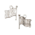 Flag On Pole Vintage Metal Charm Pendant for Jewelry Making view 2