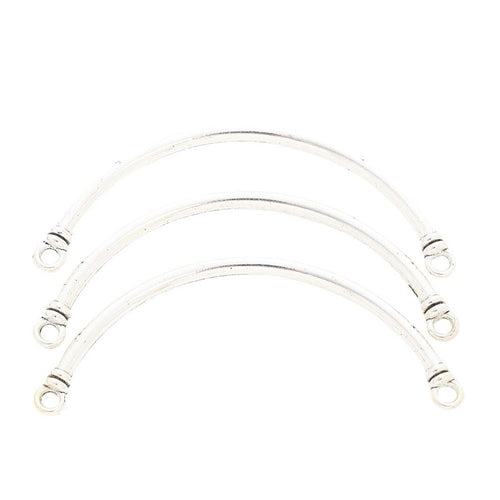 Curved Tube Connector metal charm shown in a second product arrangement