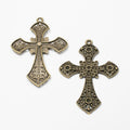 2-Finish Filigree Cross Metal Jewelry Components for Crafts view 2