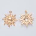 Radiant Sun Metal Pendant Charms in 7 Distinct Finishes view 2