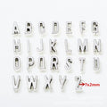 Slide Through Alphabet Letter Beads in Three Metal Finishes view 2