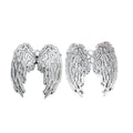 Large Angel Wings Alloy Charm in Antique Silver Finish view 2