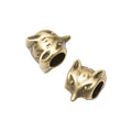 Vintage Style Metal Fox Head Large Hole Bead in 2 Metal Finishes view 2