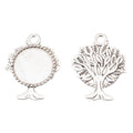 Tree Base Round Cabochon Setting Charm Pendant For Jewelry Making view 2