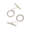 Coil Textured Ring and Bar Toggle Clasp Jewelry Component view 2