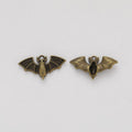 Skull Bat Metal Charms in Antique Bronze and Silver view 2