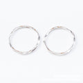 Hammered Round Open Rings in Four Metallic Finishes view 2