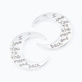 Vintage Finish Metal Engraved Crescent Moon Charms in 3 Style Options view 2