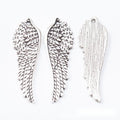 Feathered Angel Wing Metal Charms in 4 Pictured Finishes view 2