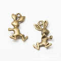 Running Rabbit Metal Charm in Three Metallic Finishes view 2