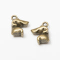 Dog Head Profile Detailed Metal Charm in 2 Finishes view 2