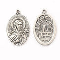 Saint Therese Medal in 2 Metal Finishes for Jewelry Making view 2