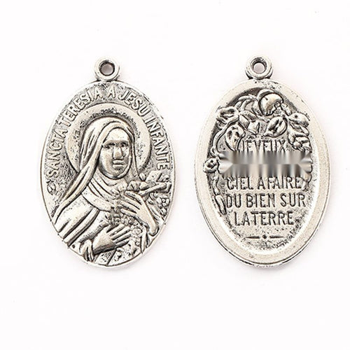 Saint Therese Medal pictured from the front