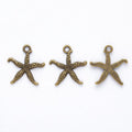 Textured Starfish Charm Metal Jewelry Making Pieces view 2