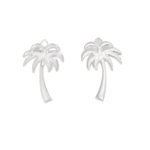 Close view showing the front details of the palm tree charms
