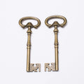 Skeleton Key Metal Charm 3 Finish Options Craft Supply view 2