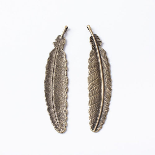 Close view of Long Feather metal shape and surface detail