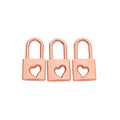 Heart Cutout Padlock Metal Charm in Four Pictured Finishes view 2