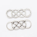 Infinity Knot Link Connector in Three Metal Finishes view 2