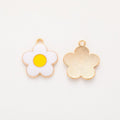 Six-Petal Enamel Flower Charms in Eight Bright Colors view 2