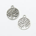 Round Openwork Tree of Life Metal Charms in Two Finishes view 2