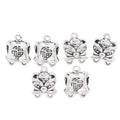 Fu Character Tiger Hat Connector Charm in Textured Metal for Jewelry Making view 2